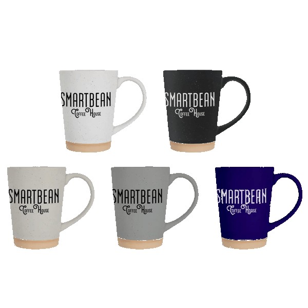 Toledo 15oz Speckle Latte Mug with Natural Bottom 1