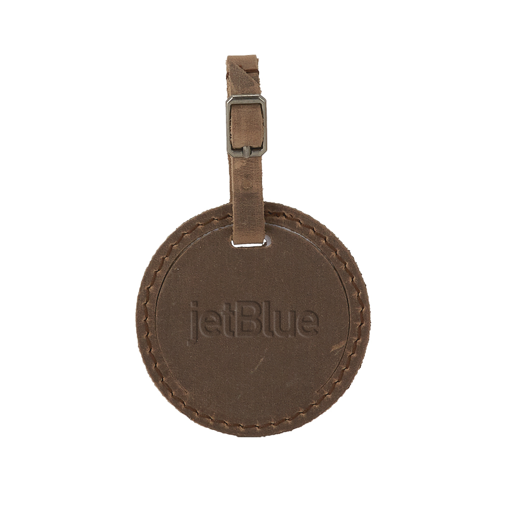 Culver Round Leather Luggage Tag 1