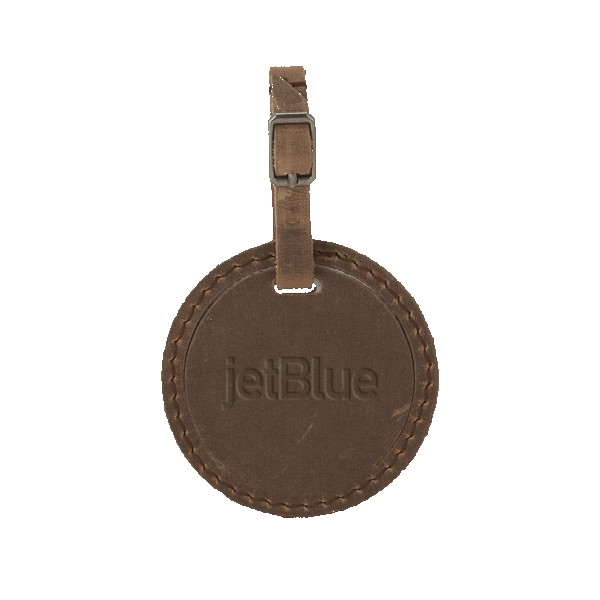 Culver Round Leather Luggage Tag 1