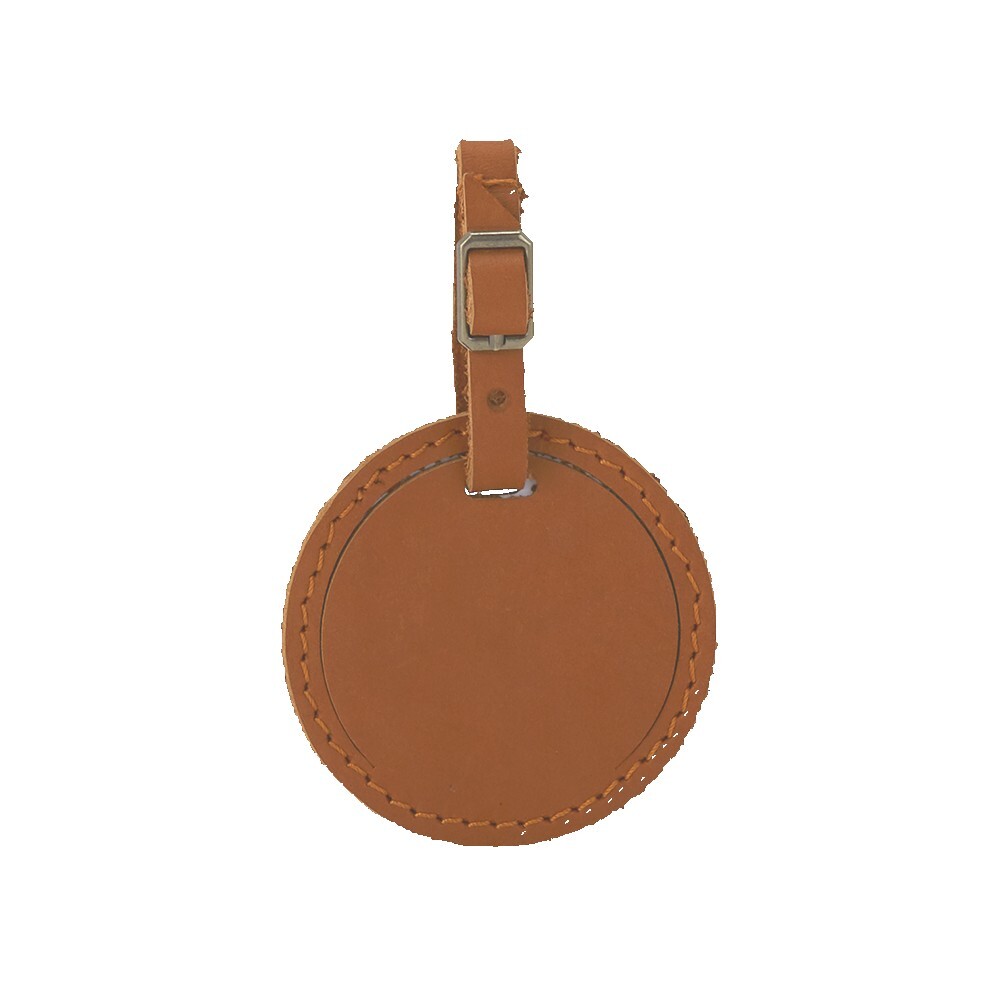 Culver Round Leather Luggage Tag 1