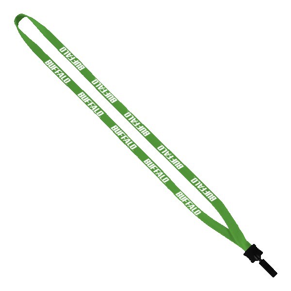 1/2" Cotton Lanyard with Plastic Clamshell & Bulldog Clip 1