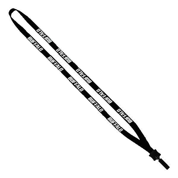 1/2" Cotton Lanyard with Plastic Clamshell & Bulldog Clip 1