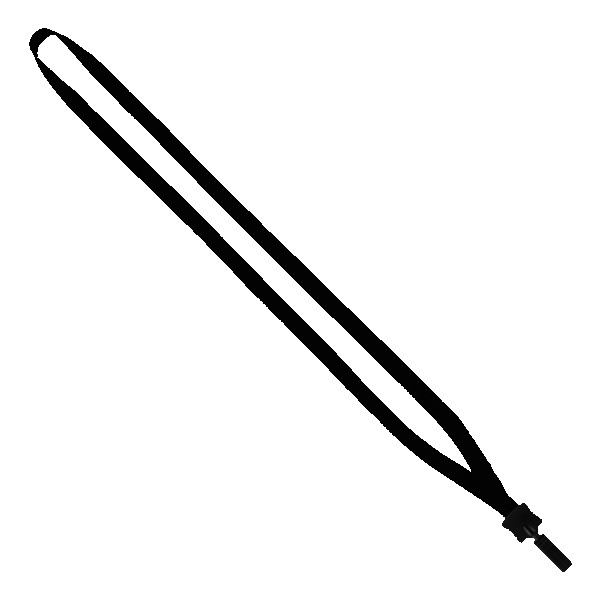 1/2" Cotton Lanyard with Plastic Clamshell & Bulldog Clip 1