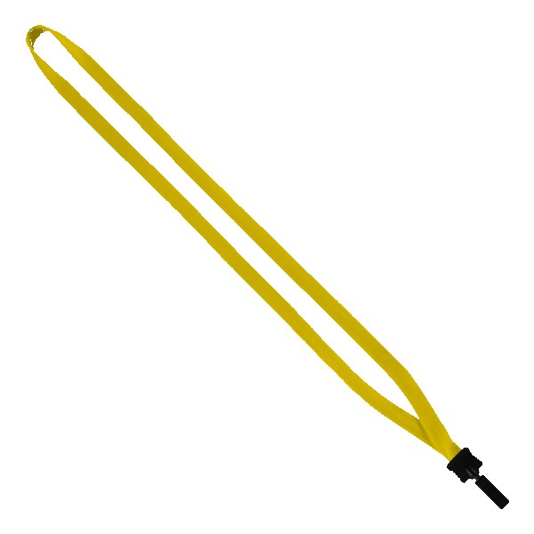 1/2" Cotton Lanyard with Plastic Clamshell & Bulldog Clip 1