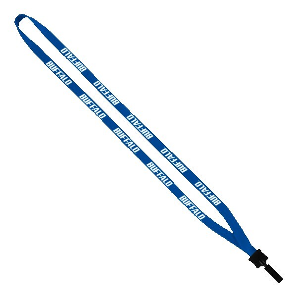 1/2" Cotton Lanyard with Plastic Clamshell & Bulldog Clip 1