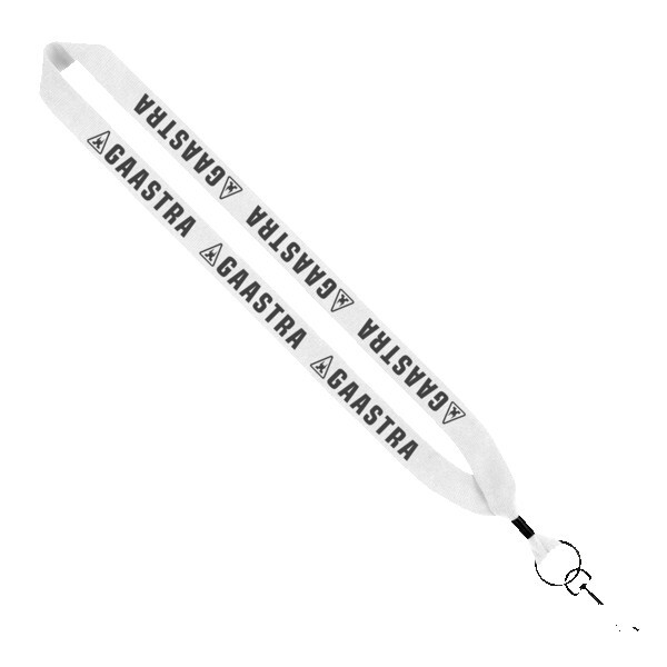 1" Cotton Lanyard with Metal Crimp & Metal Swivel Snap Hook 1