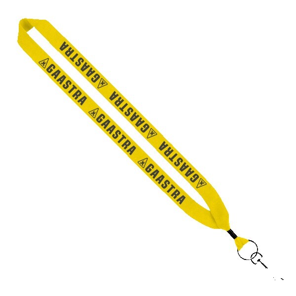 1" Cotton Lanyard with Metal Crimp & Metal Swivel Snap Hook 1
