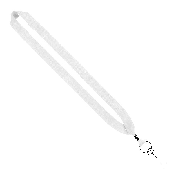 1" Cotton Lanyard with Metal Crimp & Metal Swivel Snap Hook 1