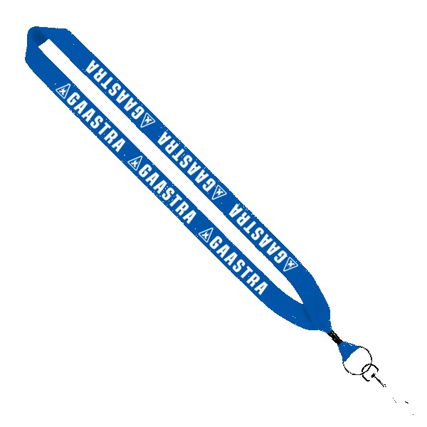 1" Cotton Lanyard with Metal Crimp & Metal Swivel Snap Hook 1