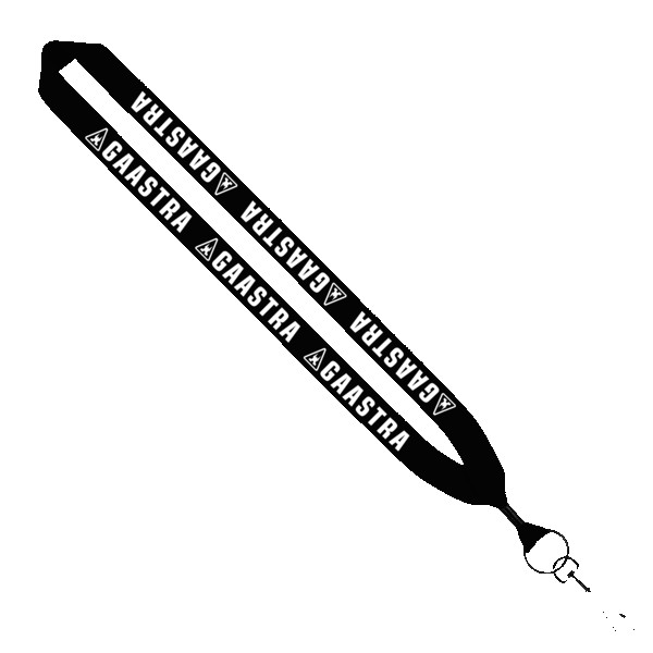 1" Cotton Lanyard with Metal Crimp & Metal Swivel Snap Hook 1