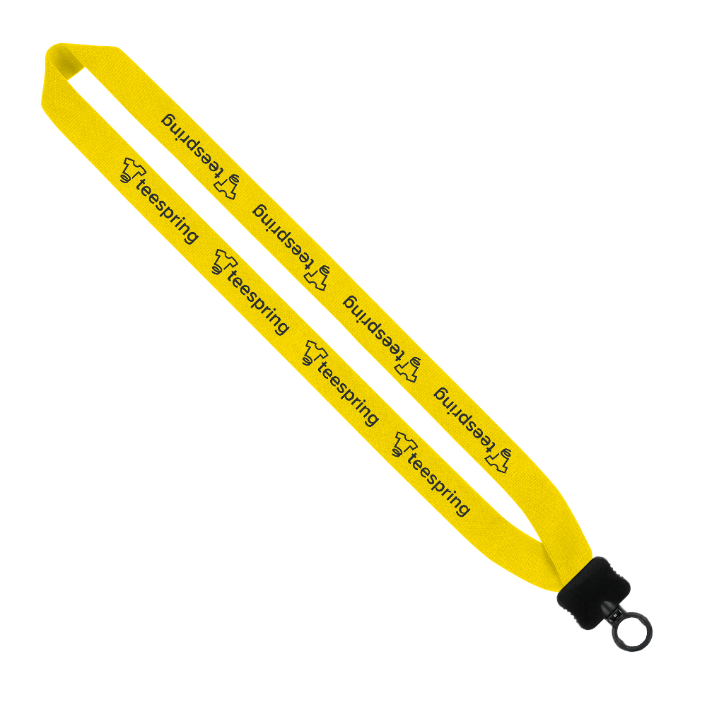 1" Cotton Lanyard with Plastic Clamshell & O-Ring 1