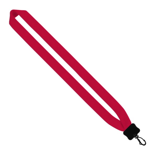 1" Cotton Lanyard with Plastic Clamshell & O-Ring 1