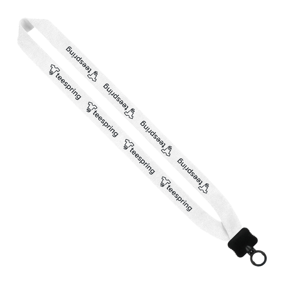 1" Cotton Lanyard with Plastic Clamshell & O-Ring 1