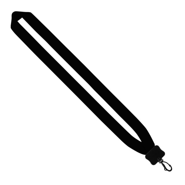 1" Cotton Lanyard with Plastic Clamshell & O-Ring 1