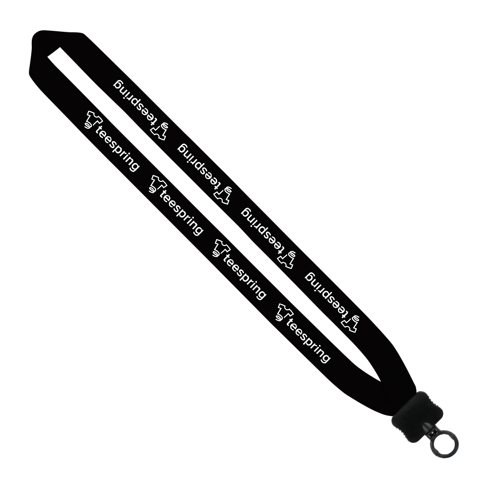 1" Cotton Lanyard with Plastic Clamshell & O-Ring 1