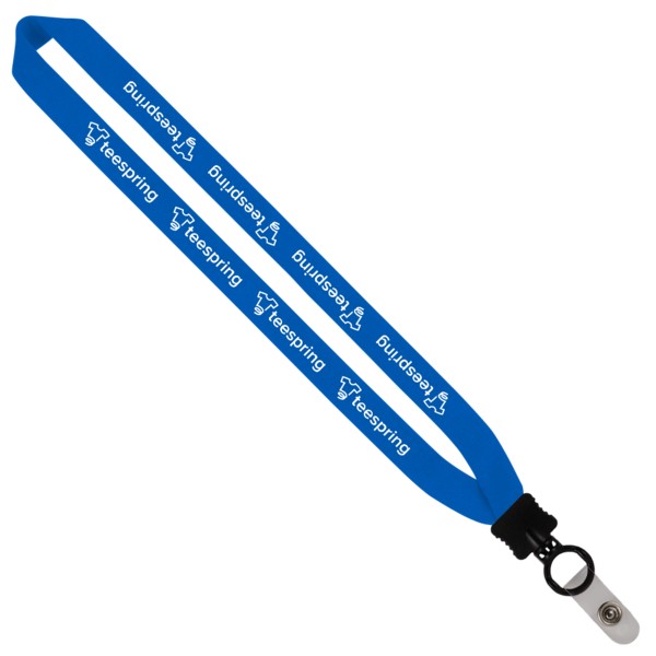 1" Cotton Lanyard with Plastic Clamshell & O-Ring 1