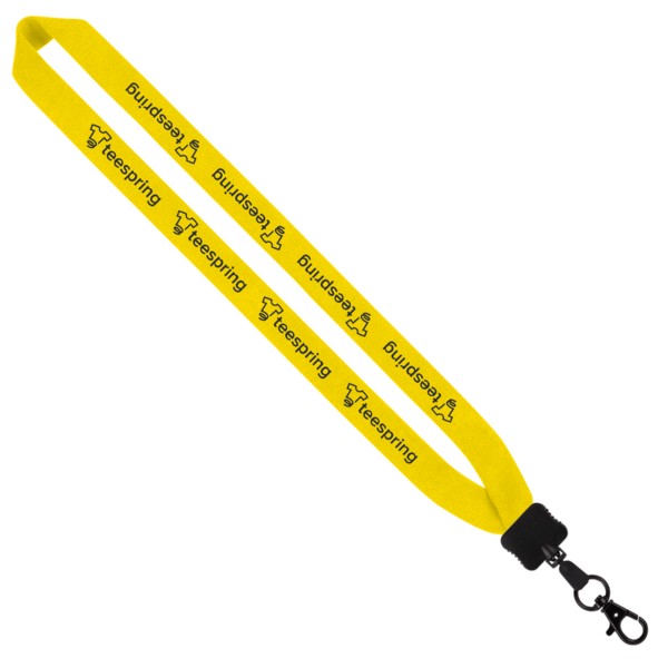 1" Cotton Lanyard with Plastic Clamshell & O-Ring 1