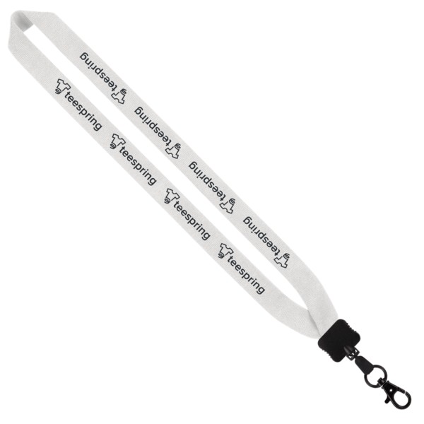 1" Cotton Lanyard with Plastic Clamshell & O-Ring 1