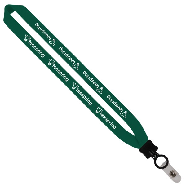 1" Cotton Lanyard with Plastic Clamshell & O-Ring 1