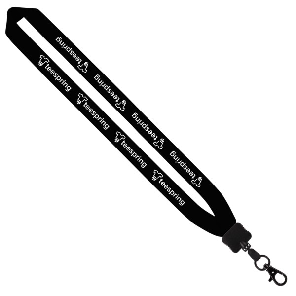 1" Cotton Lanyard with Plastic Clamshell & O-Ring 1
