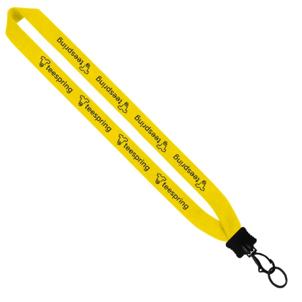 1" Cotton Lanyard with Plastic Clamshell & O-Ring 1