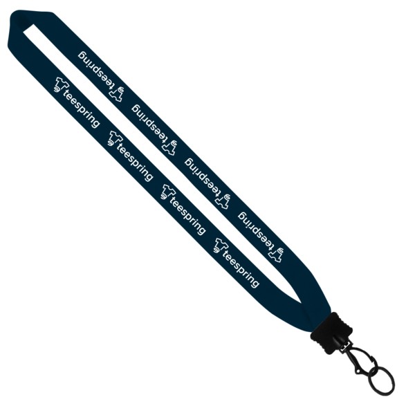 1" Cotton Lanyard with Plastic Clamshell & O-Ring 1