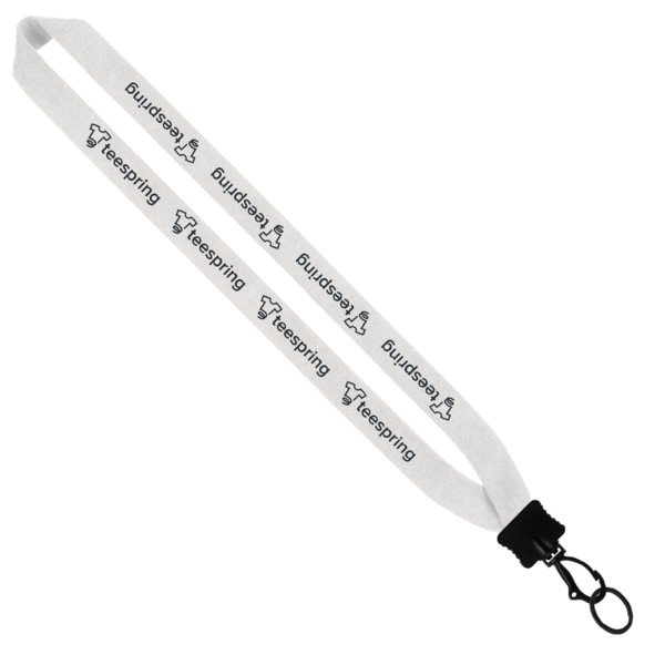 1" Cotton Lanyard with Plastic Clamshell & O-Ring 1