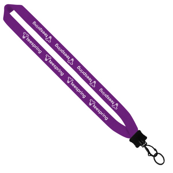 1" Cotton Lanyard with Plastic Clamshell & O-Ring 1