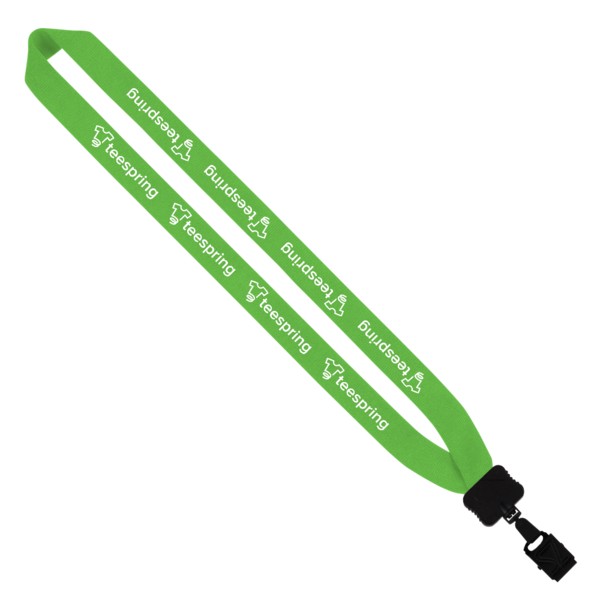 1" Cotton Lanyard with Plastic Clamshell & O-Ring 1