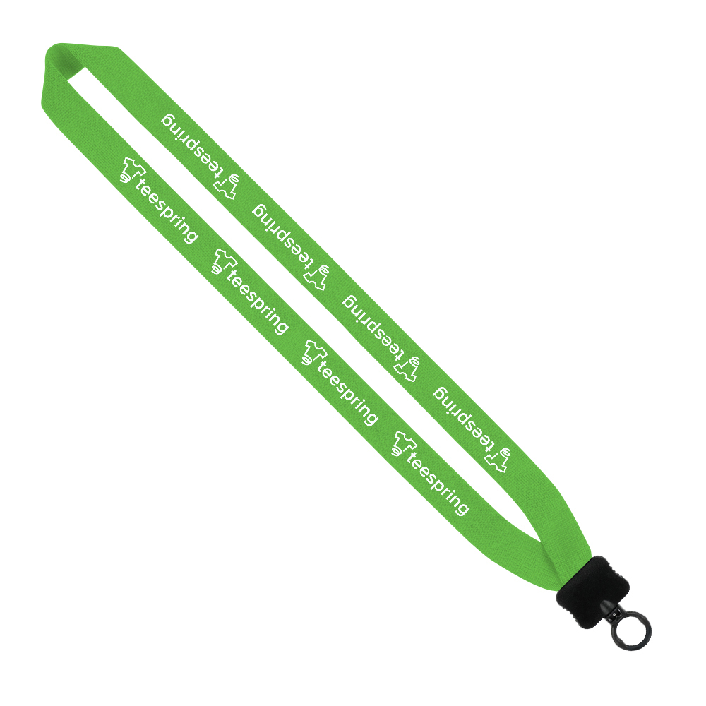 1" Cotton Lanyard with Plastic Clamshell & O-Ring 1