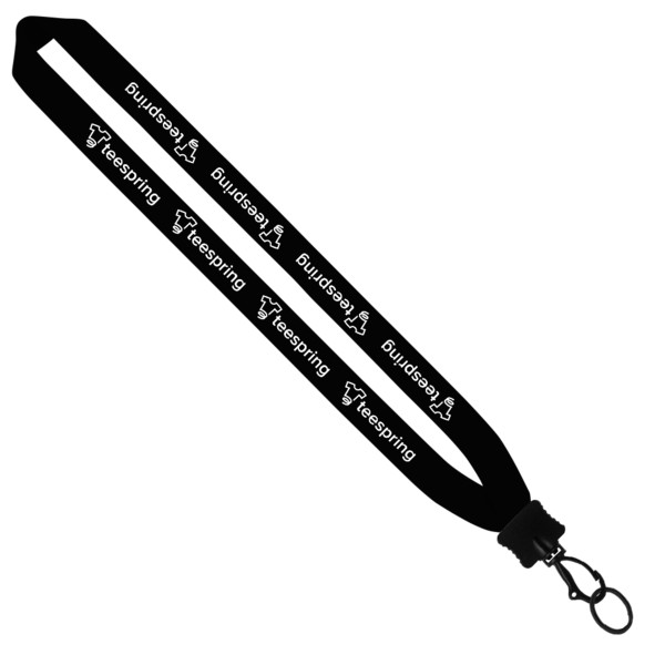 1" Cotton Lanyard with Plastic Clamshell & O-Ring 1