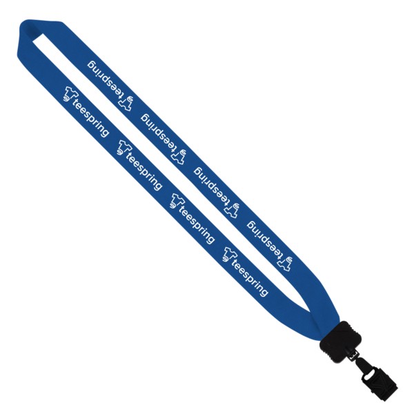 1" Cotton Lanyard with Plastic Clamshell & O-Ring 1