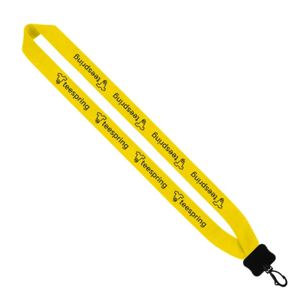 1" Cotton Lanyard with Plastic Clamshell & O-Ring 1