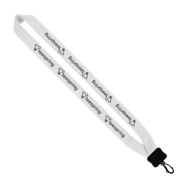 1" Cotton Lanyard with Plastic Clamshell & O-Ring 1