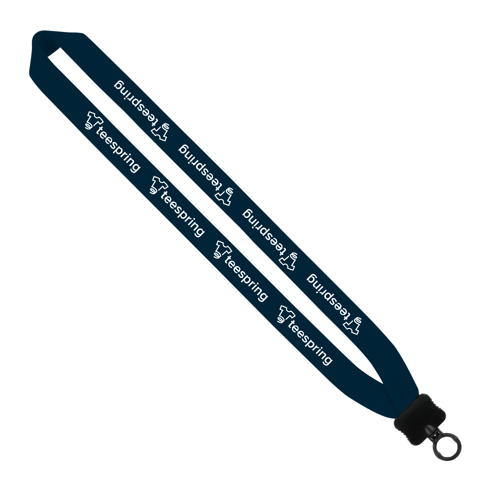 1" Cotton Lanyard with Plastic Clamshell & O-Ring 1