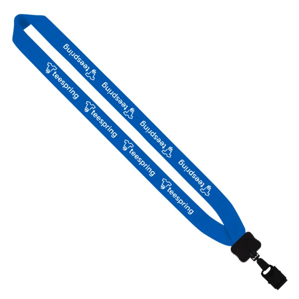 1" Cotton Lanyard with Plastic Clamshell & O-Ring 1