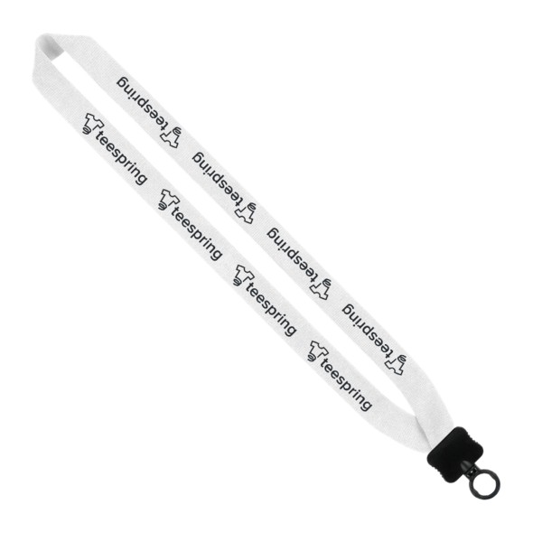 1" Cotton Lanyard with Plastic Clamshell & O-Ring 1