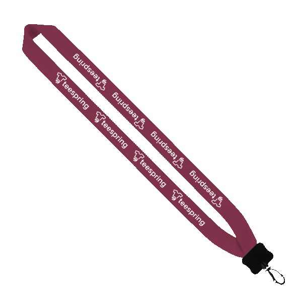 1" Cotton Lanyard with Plastic Clamshell & O-Ring 1