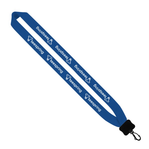 1" Cotton Lanyard with Plastic Clamshell & O-Ring 1