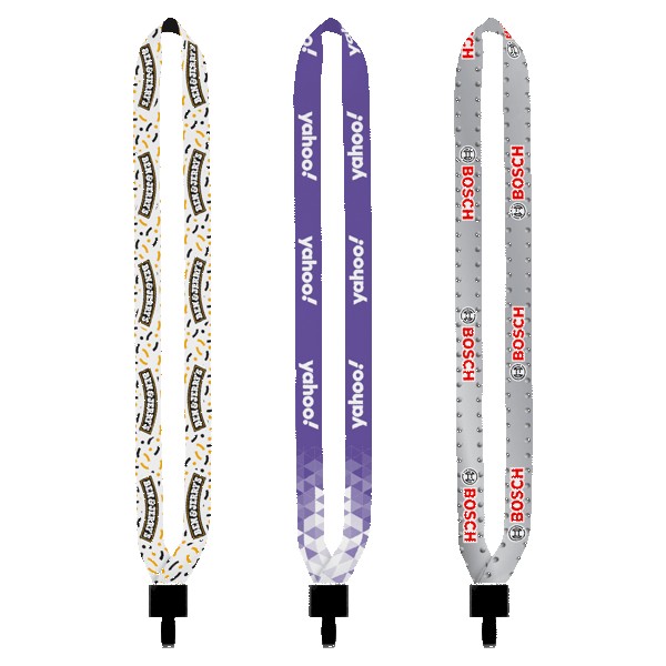 3/4" Dye-Sublimation Lanyard with Non-Swivel Plastic Hook 1
