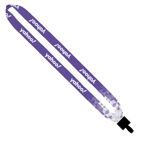3/4" Dye-Sublimation Lanyard with Non-Swivel Plastic Hook 1
