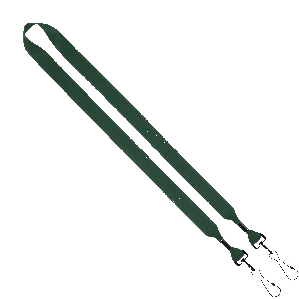3/4" 2-Ended Polyester Lanyard with Metal Crimp & Metal Swivel Snap Hook 1