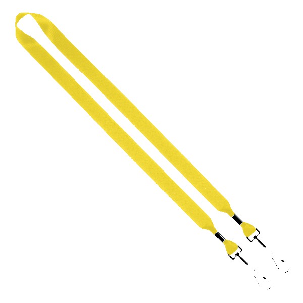 3/4" 2-Ended Polyester Lanyard with Metal Crimp & Metal Swivel Snap Hook 1