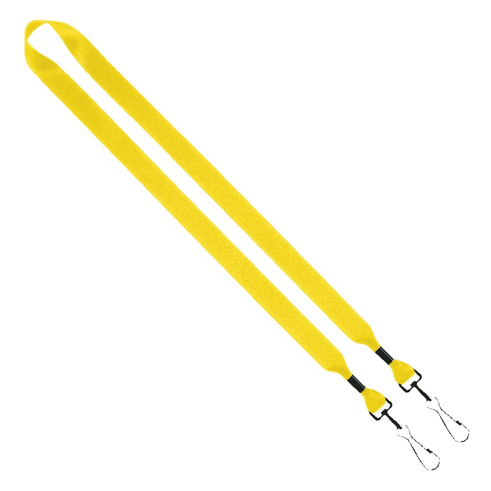 3/4" 2-Ended Polyester Lanyard with Metal Crimp & Metal Swivel Snap Hook 1