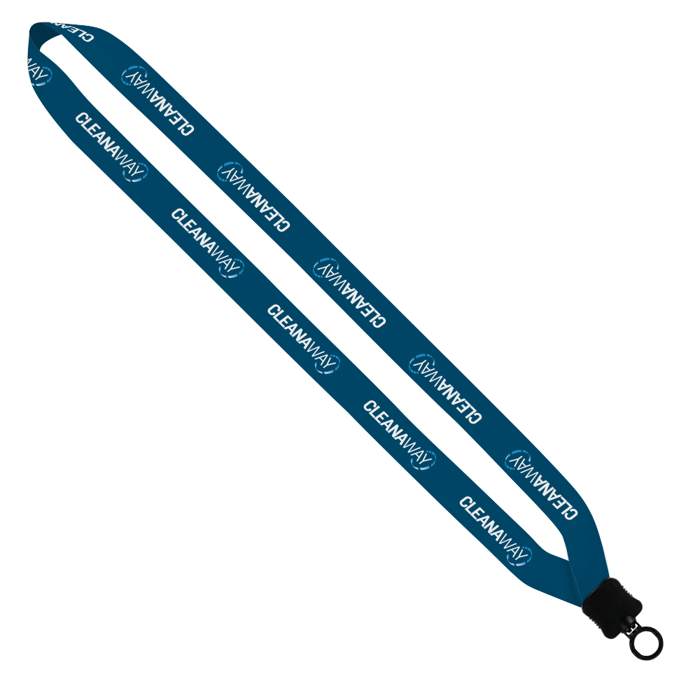 3/4" rPET Dye-Sublimated Lanyard with Plastic Clamshell and O-Ring 1