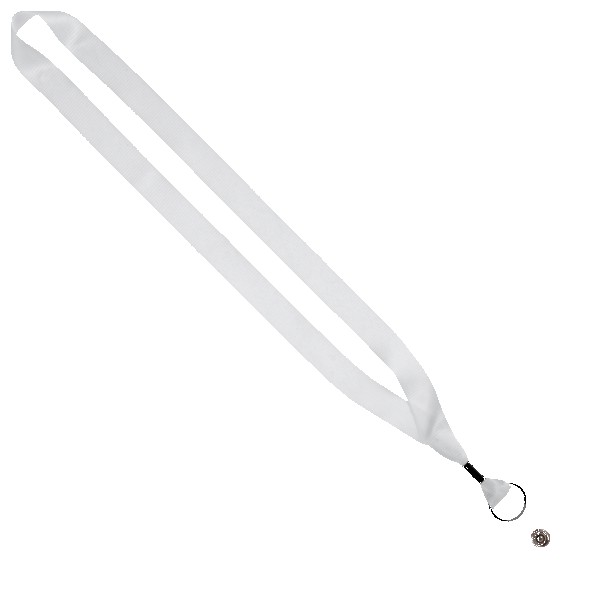 3/4" rPET Dye-Sublimated Lanyard w/ Metal Crimp & Metal Split-Ring 1