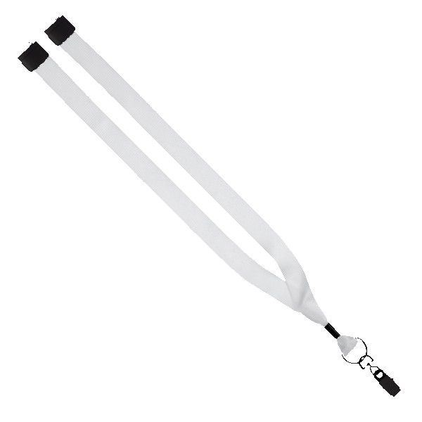 3/4" rPET Dye-Sublimated Lanyard w/ Metal Crimp & Metal Split-Ring 1