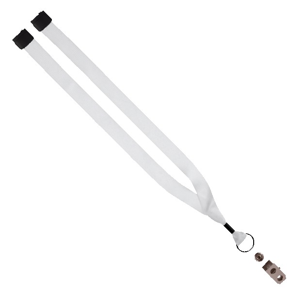 3/4" rPET Dye-Sublimated Lanyard w/ Metal Crimp & Metal Split-Ring 1