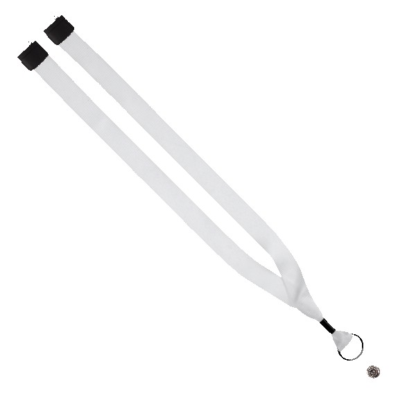 3/4" rPET Dye-Sublimated Lanyard w/ Metal Crimp & Metal Split-Ring 1