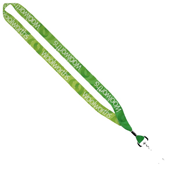 3/4" rPET Dye-Sublimated Lanyard w/ Metal Crimp & Metal Split-Ring 1